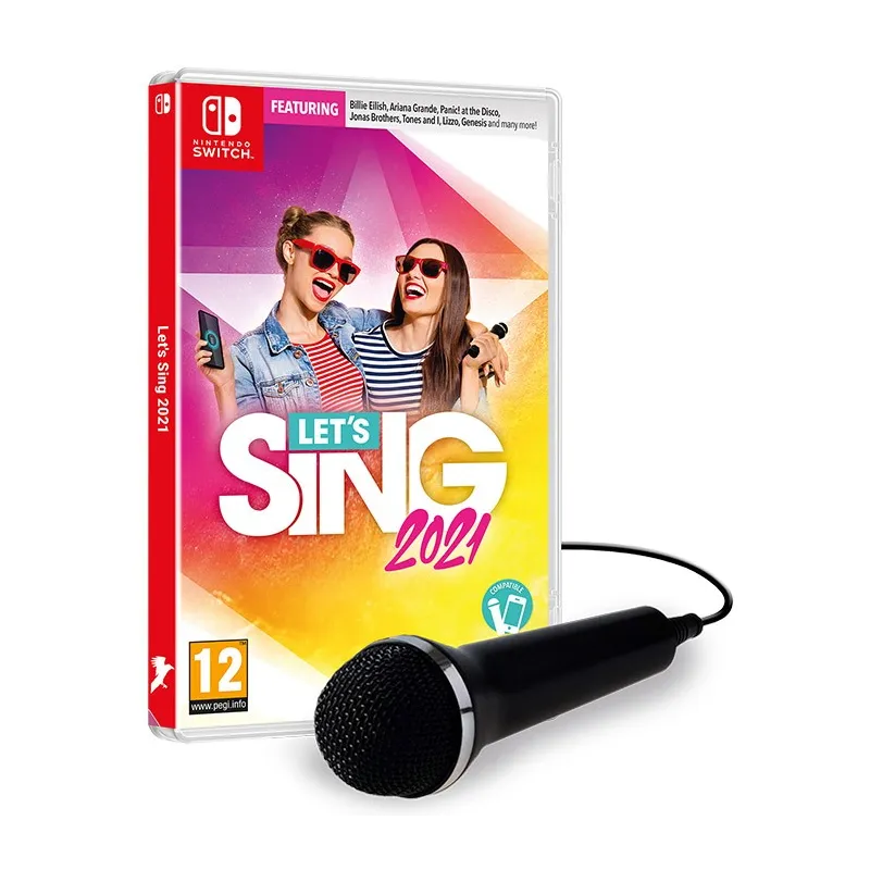 Cover Frontale Let's Sing 2021 + 1 Microfono Nintendo Switch