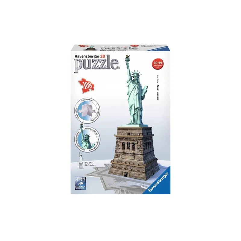 Ravensburger: 3D puzzle Statua della Liberta' 108 pezzi