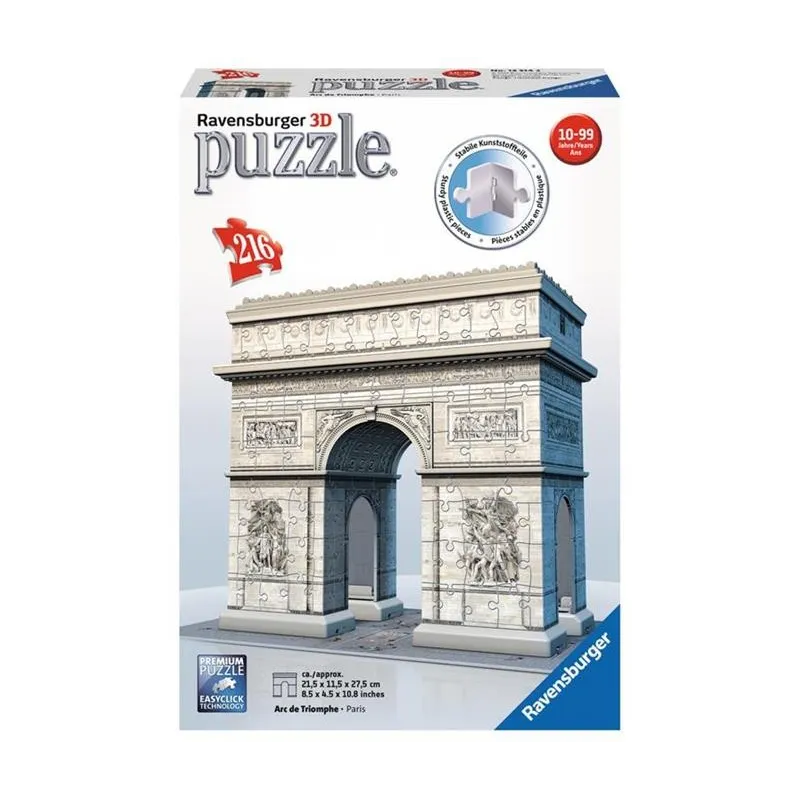 Arco di Trionfo. Puzzle 216 Pezzi 3D Ravensburger