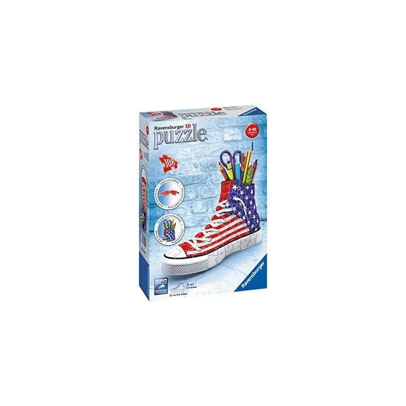 Sneaker Flag Puzzle 3D Portapenne Ravensburger