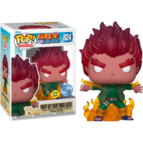 Funko Pop! Anime e Manga Special edition/ Glows in the dark 824 Might Guy (Eight Inner Gates) Naruto Shippuden