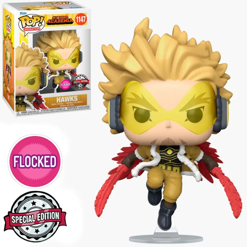 Funko Pop "My Hero Academia":Hawks (1147) Flocked/Special Edition