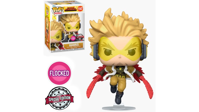 Funko Pop "My Hero Academia":Hawks (1147) Flocked/Special Edition