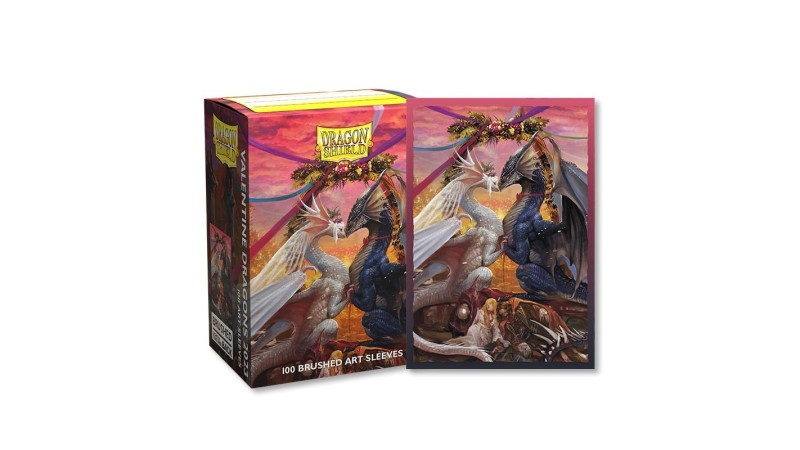 Dragon Shield- brushed art sleeves card “Valentine dragons 2023” 63x88mm