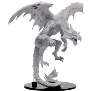 Pathfinder Battles: Gargantuan White Dragon (Primed and ready to paint)