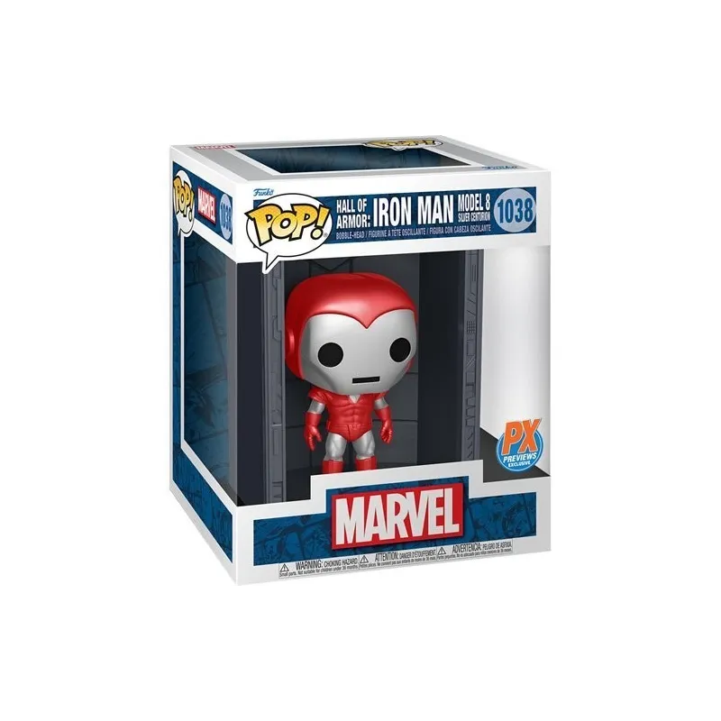 Funko Pop! "Marvel: Hall of armor": Iron Man Model 8 Silver Centurion (1038)(Px Previews Exclusive)(15cm)