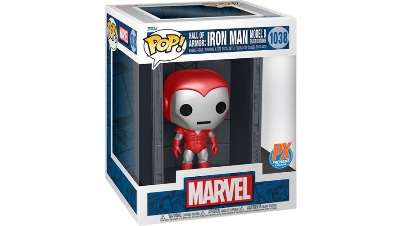 Funko Pop! "Marvel: Hall of armor": Iron Man Model 8 Silver Centurion (1038)(Px Previews Exclusive)(15cm)