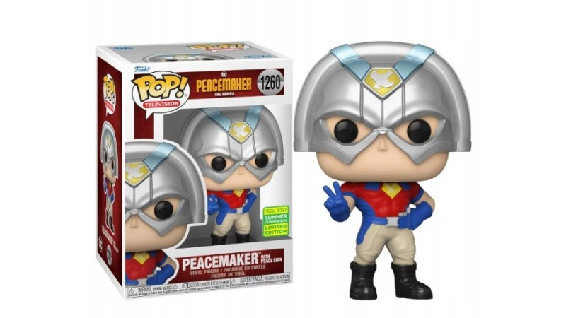 Funko Pop! "DC Peacemaker": Peacemaker with peace sign (1260)(2022 Summer Convention)