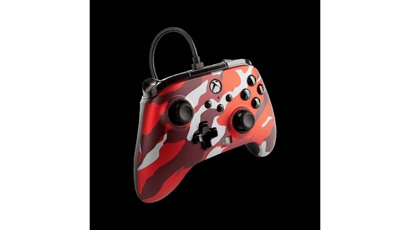 Controller Xbox Enhanced Wired Controller (Metallic Red Camo) per Xbox