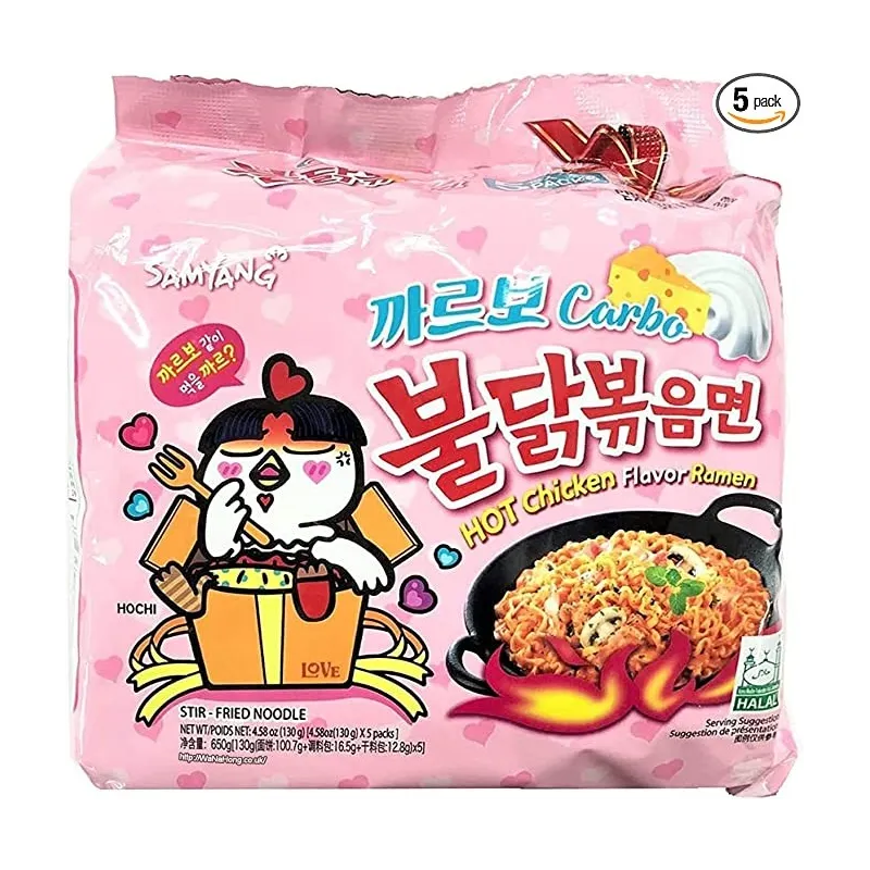 Buldak Hot Chicken Flavour Ramen (Carbonara) 650gr ( Pack x5)