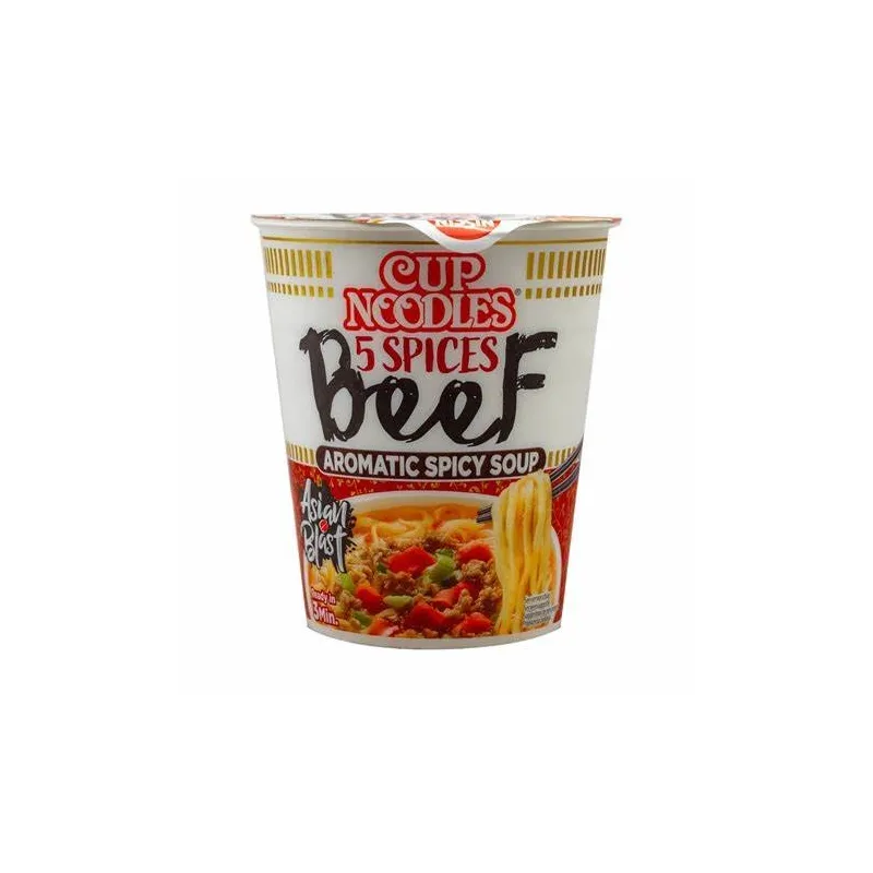 Nissin Cup Noodles-Spices Beef- Aromatic Spicy Soup 63 gr