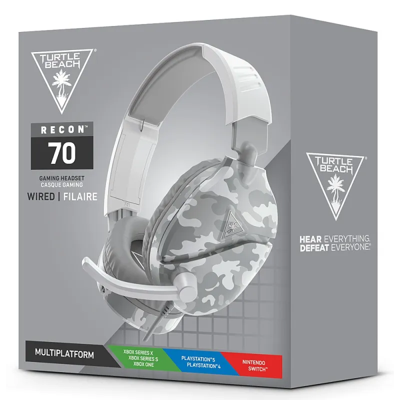 Turtlebeach Gaming Headset Recon70 White Camo (PS4/PS5/Xbox/Nintendo Switch/PC) per Xbox per PS4