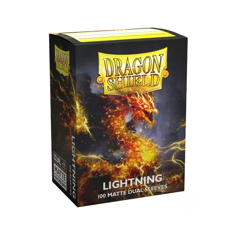 "Dragon Shiled" Lightning matte Dual Sleeves 63x88mm (100 pz.)