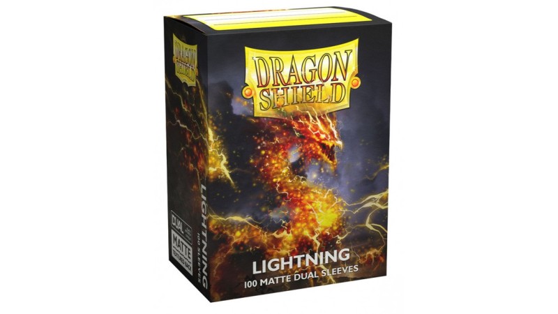 "Dragon Shiled" Lightning matte Dual Sleeves 63x88mm (100 pz.)