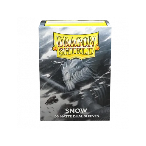 "Dragon Shiled" Snow Matte Dual Sleeves 63x88mm (100 pz.)