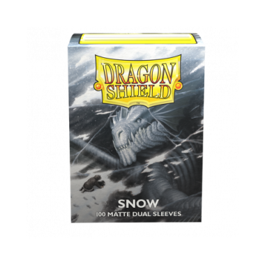 "Dragon Shiled" Snow Matte Dual Sleeves 63x88mm (100 pz.)