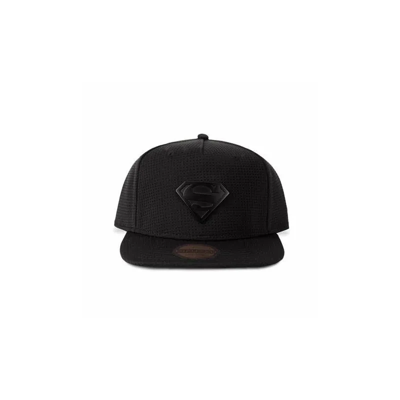 Difuzed Snapback Cap- Superman Logo Nero metallico