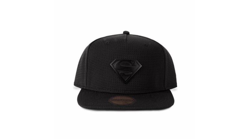 Difuzed Snapback Cap- Superman Logo Nero metallico