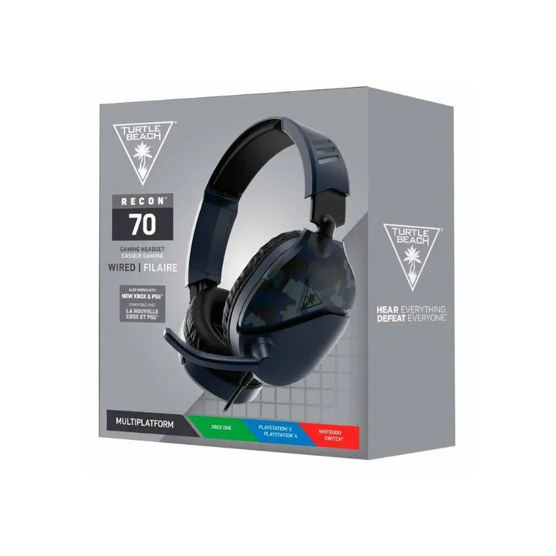 Turtlebeach Gaming Headset Recon70 Wired Blue Camo(PS4/PS5/Xbox/Nintendo Switch)