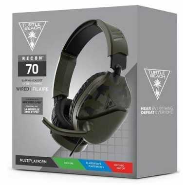 Turtlebeach Gaming Headset Recon70 Wired Green Camo(PS4/PS5/Xbox/Nintendo Switch/ PC) per Xbox per PS4