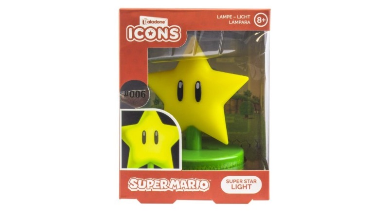 Paladone Icons: Super Mario Super Star Light (9cm)