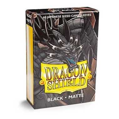 Dragon Shield 60 Black Matte Sleeves Japanese Size