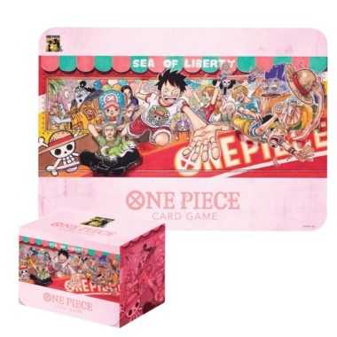 One Piece Card Game: Play mat and Card Case Set- 25th Edition