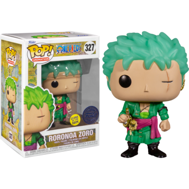 Funko Pop! One Piece- Roronoa Zoro (Glows/Special Ed.) n.327