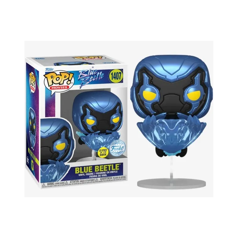 Funko Pop! Blue Beetle- Blue Beetle (Glows/Special Ed.) n.1407