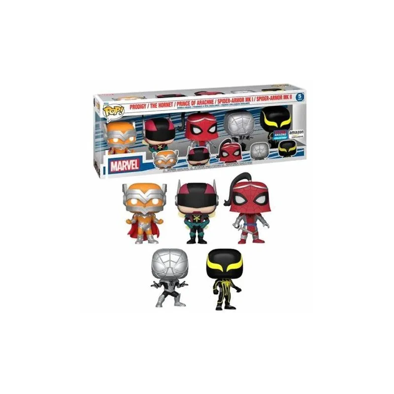 Funko Pop! Marvel: Spider-Man 5 Pack (Beyond Amazing Collection/Special Edition) Scatola Danneggiata