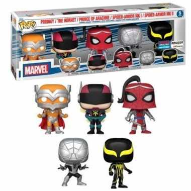 Funko Pop! Marvel: Spider-Man 5 Pack (Beyond Amazing Collection/Special Edition) Scatola Danneggiata