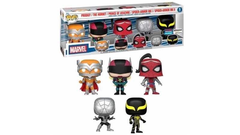 Funko Pop! Marvel: Spider-Man 5 Pack (Beyond Amazing Collection/Special Edition) Scatola Danneggiata