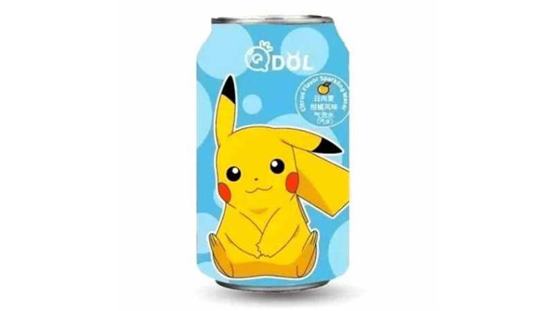 Qdol Pokémon Pikachu Citrus Flavor Sparkling Water 330ml.