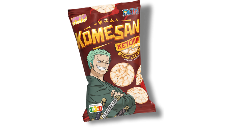 Ultra Pop Komesan One Piece: Zoro Ketchup Rice Chips (60gr)