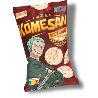 Ultra Pop Komesan One Piece: Zoro Ketchup Rice Chips (60gr)