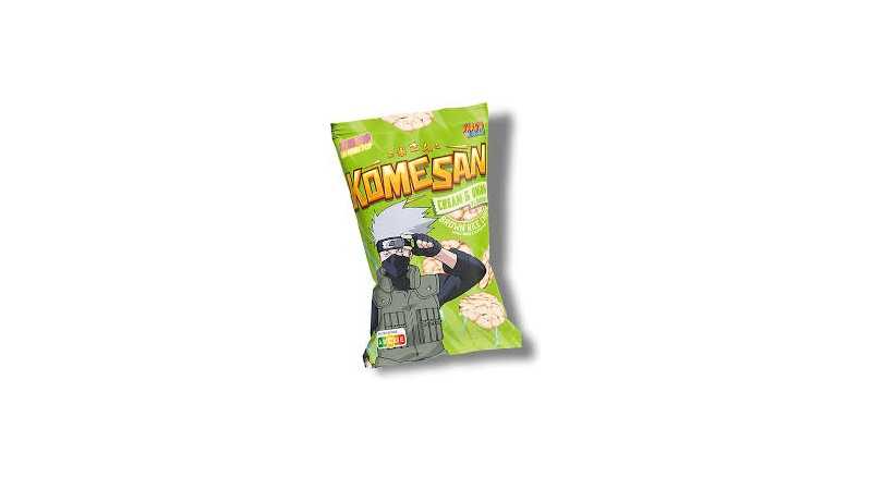 Komesan Naruto: Kakashi Cream Onion Rice Chips (60gr)