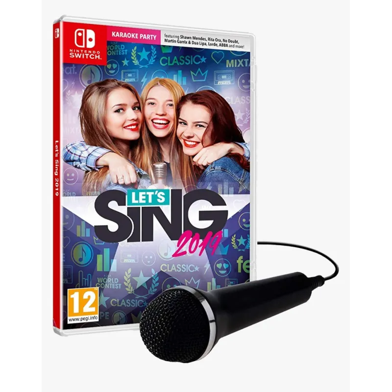 Cover Frontale Let's Sing 2019 + Mic Nintendo Switch