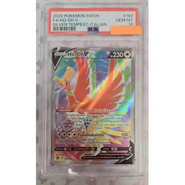 2022 Pokémon SWSH: 187 FA/HO-OH V (Silver Tempest-Italian) PSA GEM MT 10 (Ed. Ita)