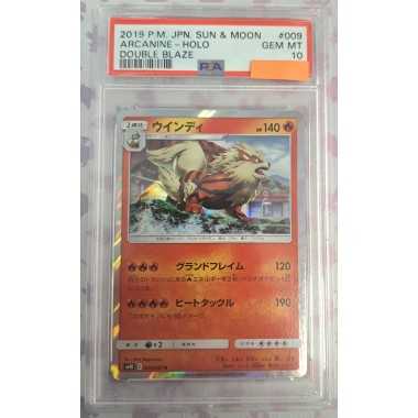 2019 Pokémon JPN. Sun & Moon: 009 Arcanine-Holo (Double Blaze) PSA GEM MT 10 (Ed. Jap)