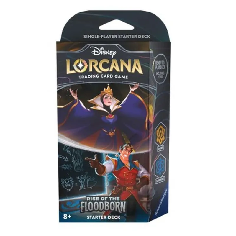 Disney Lorcana: "Rise of the Floodborn" Starter Deck (Ed. Ing)(Ambra/Zaffiro)