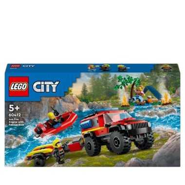 Lego City 60412: 4x4 Fire Engine with Rescue Boat (5+)