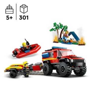 Lego City 60412: 4x4 Fire Engine with Rescue Boat (5+)