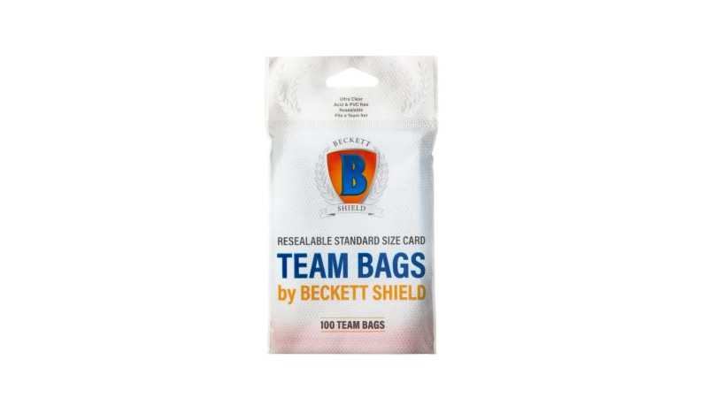 Beckett Resealable Standard Size Card: 100 Team Bags