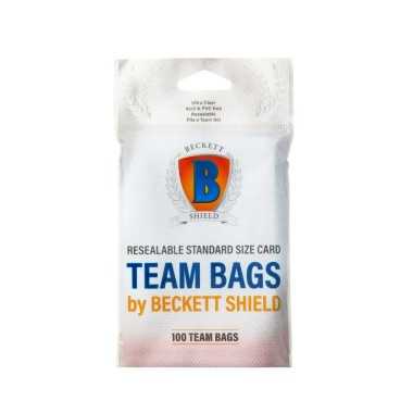 Beckett Resealable Standard Size Card: 100 Team Bags