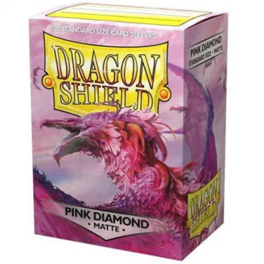 Dragon Shield Standard Pink Diamond Matte Sleeves (100 Sleeves)