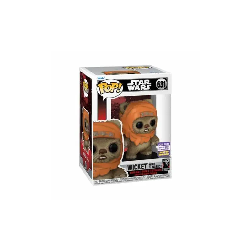 Funko Pop! Star Wars: Wicket with Slingshot (631)(2023 Summer Convention)