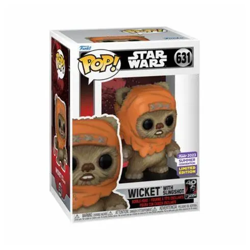 Funko Pop! Star Wars: Wicket with Slingshot (631)(2023 Summer Convention)