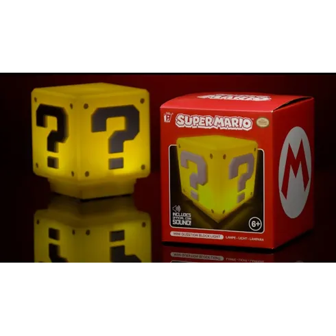 Paladone Super Mario: Question Block Mini Light (With Official Sound)