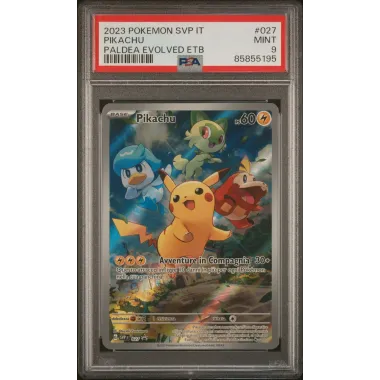 2023 Pokémon SVP IT: SVP-027 Pikachu (Paldea Evolved ETB) PSA MINT 9