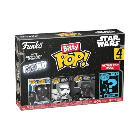 Funko Bitty Pop! Star Wars 4Pack: Darth Vader/Stormtrooper/ Tie Fighter Pilot